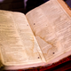 First Folio on display at the Globe, 2015. Photo via AP Images.